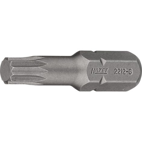 Embout-tournevis (bit) 2212-6 ∙ Hexagone massif 5/16 pouce (8 mm) ∙ Profil denture multiple intérieur XZN ∙ Taille M6