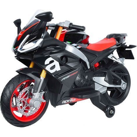 Moto Elettrica per Bambini Licenza Ufficiale Aprilia RS660 12V 3,5Ah Nero