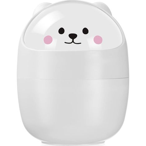 Poubelle Décorative Peut Manipuler Mignon Petit Panier de Déchets pour Enfants Poubelle Ovale Décoratif de La de Table de Bureau de Table de Bureau de e de (1/5)