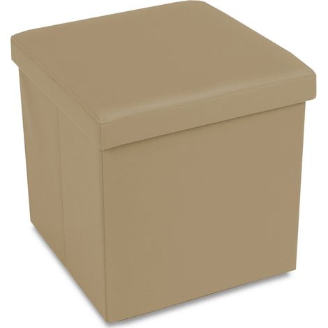 POUF CONTENITORE POGGIAPIEDI EDDY UNITO NOCCIOLA