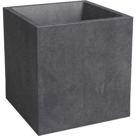 Pot de fleur SYDNEY - Plastique - Anthracite - Carré - 39.5x395x43 cm - 31 L - ARTEVASI (1/2)