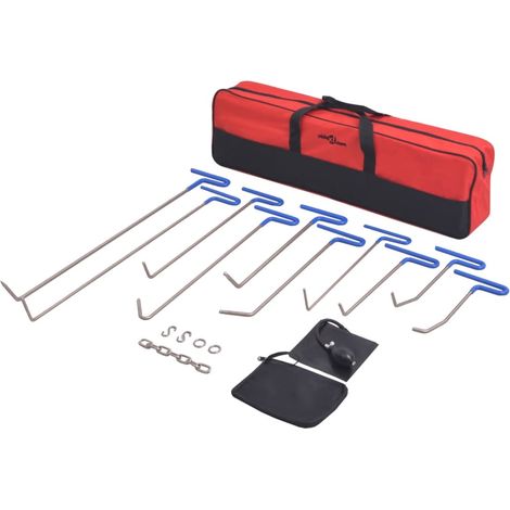 Kit riparazione ammaccature senza vernice 16 pezzi in acciaio inox 020003991