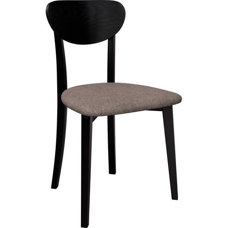Chaise Victorville 381, Noir, 86x47x48cm, Tissu, En bois, Bois (1/5)