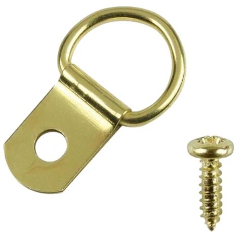 Anelli a D e viti in ottone Taskar per appendere quadri (confezione da 10) - AquaForge (1/3)