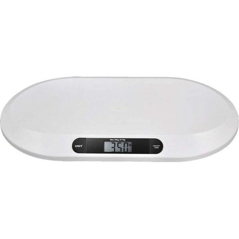 Pèse-bébé - Jusqu'à 20 kg - Balance numérique électronique pour petits enfants/chiots/chats - Avec écran LCD et fonction tare (1/5)