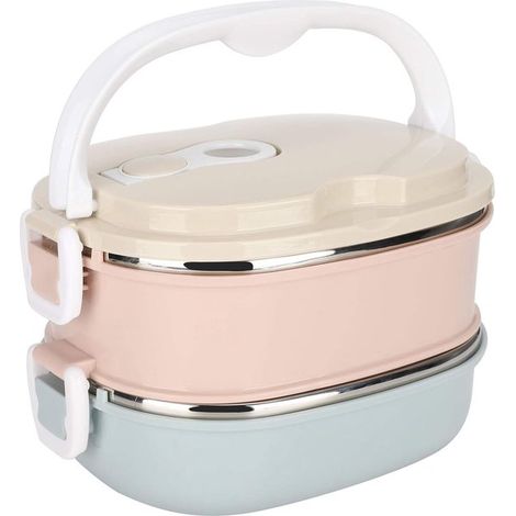 Recipiente térmico para alimentos，Fiambrera térmica para comidas calientes，Recipiente térmico de acero inoxidable para alimentos (1/5)