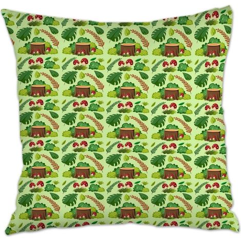 Housse de coussin 45x45 cm carrée déhoussable pour canapé lit salon chambre (1/5)