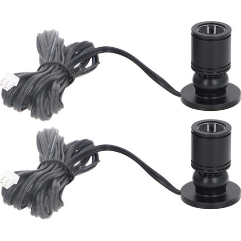 Mini spot LED 5V à intensité variable (1 à 2 spots) avec variateur pour vitrine, meuble à bijoux, porche, noir, lumière naturelle (1/5)