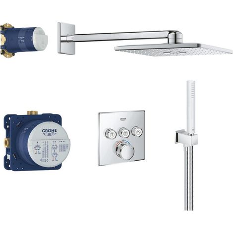 Sistema de ducha GRT SmartControl 34804 forma cuadrada con THM / KB / HB cromado (1/2)