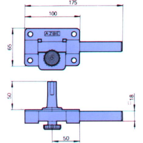 yale azbe cerrojos  5    hn 100 sobreponer c-europ.pasador+boton (1/3)
