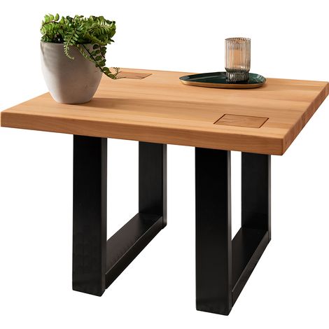 Couchtisch 70x70 cm in massiver Buche geölt WINCHESTER-69 (1/3)