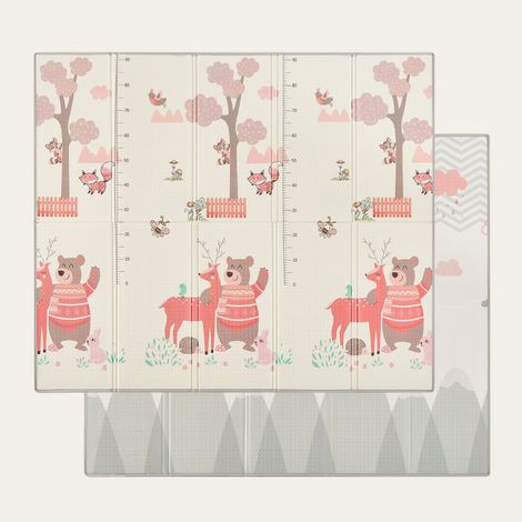 CASABEL Tapis d’Éveil Bébé 180×150 cm, Pliable, Motifs forêt