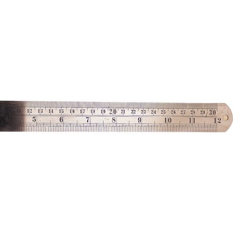 Draper 300mm (12-inch) Steel Rule with 12x30mm Wide Measurement Scale, Model 59641