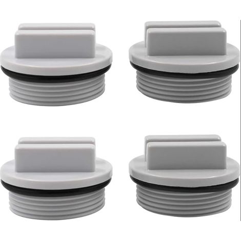 Lot de 4 bouchons de vidange pour piscine - Bouchon de congélation - Tuyau de retour de spa - Bouchon d'hivernage pour piscine contre le gel sur les canalisations d'évacuation (1/5)