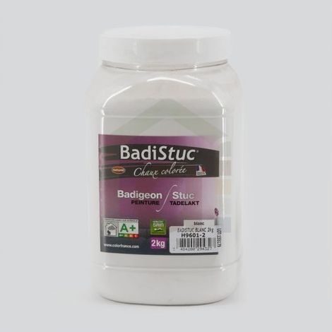 Badistuc : enduit pour stucs et badigeons à la chaux,
