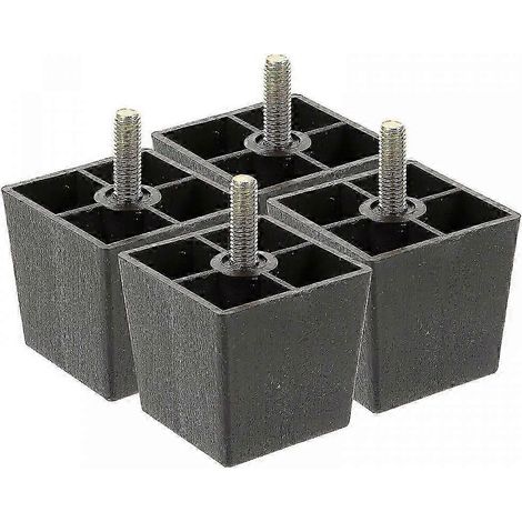 Ensemble de meubles 4 pièces, pieds de rechange, meuble carré, rehausseurs de pieds de canapé. (1/5)