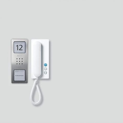 SIEDLE SET CA 812-1 E/W ACIER INOXYDABLE, BLANC (210008738-00)