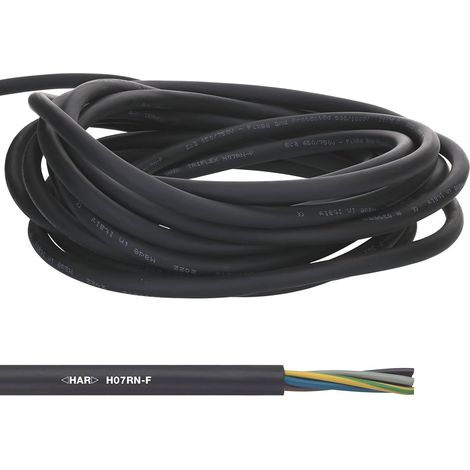 10 Meter Lapp 1600103 H07RN-F 3x1,5 mm² Gummileitung flexibel mit Schutzleiter I UV-resistentes Kabel für Außenbereich I ölbeständig I kältebeständig I Anschlussleitung 3G1,5 mm2 schwarz