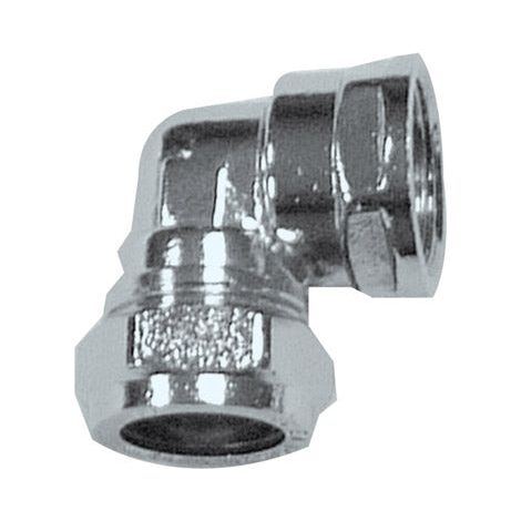 PrimaPlus Chrome Brass Compression Elbow 22mm x 3/4" Female (1/3)