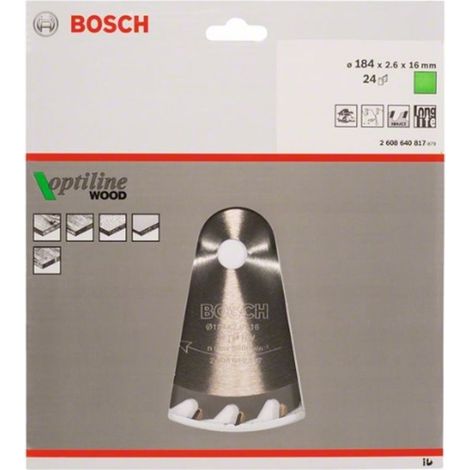 Hoja de sierra circular OP WO H 184x16-24 BOSCH 2608640817