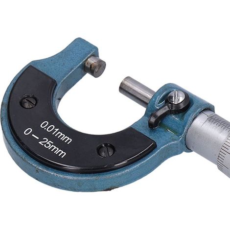 Micromètre extérieur en acier inoxydable, outil de mesure d'épaisseur de haute précision avec clé 0,01 mm 0-25 mm (1/5)