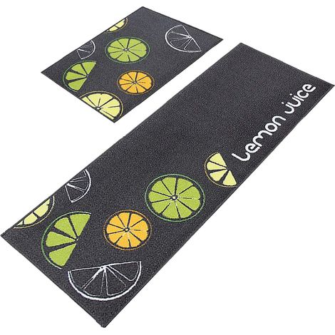 QAZQA 2 pièces Tapis de Sol de Cuisine antidérapant Tapis de Sol Tapis de Sol Ensemble pour Salon de Cuisine (40 × 60 cm + 40 × 120 cm) (1/4)