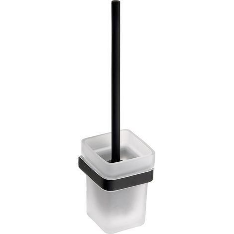 BEMETA Nero Escobillero de latón y cristal, Negro (135013010)