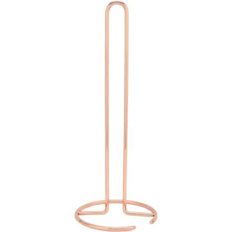 Range-rouleaux de papier toilette sur pied, support de rangement pour rouleaux de papier toilette et essuie-tout pour bureau et cuisine (or rose) (1/5)