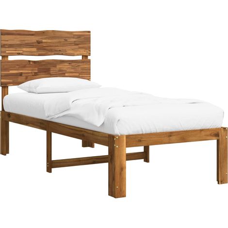 Single Bed Frame with Headboard ROSTOCK Natural 80 x 200 cm vidaXL (1/5)