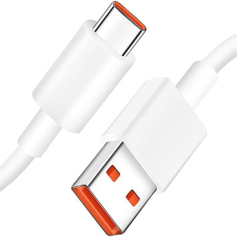Cable USB original Xiaomi - USB-C tipo C, potente y rápido, 120W PD 6A, cable de 1M blanco (1/5)