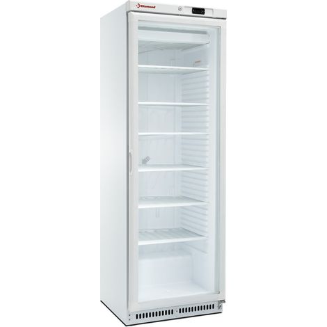 Armoire congélateur statique vitrée 400L -16° à -22°C LED serrure 6 grilles - Diamond
