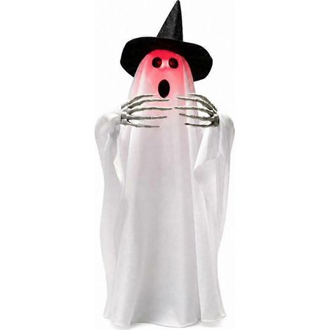 Halloween Ghost Decoration - Glowing Face Poseable Hands 65cm (1/5)