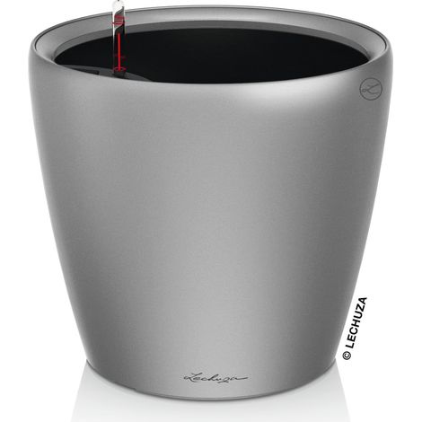 LECHUZA CLASSICO Premium LS 28 Komplettset silber metallic
