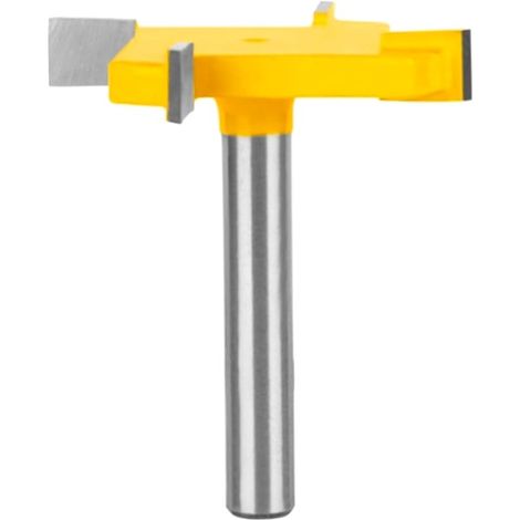 Fraise à Défoncer Carbure, en T Forme Routeur Bits Coupe, Bois Fraisage Fraise Coupe Bit, Nettoyage de Surface Inférieure Fente Rabotage Travail, Professionnels Outils de Coupe Du bois(Argent) (1/5)