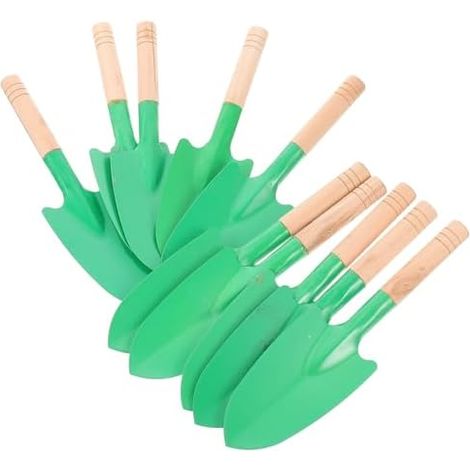 Teiliges Gartenkellen 10stücke avec Holzgriff Multifunktionale Blumenschaufeln pour Pflanzen Bodenaufbereitung et (1/5)