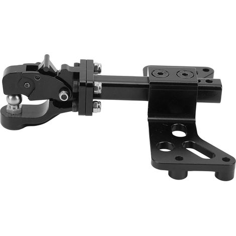 Crochet d'attelage léger et réglable en alliage d'aluminium pour remorque RC SCX6 1/6 Noir (1/5)