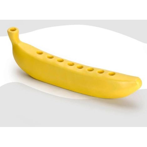 Menorah banane en céramique fantaisie - Menorah amusante de Hanoukka, Menorah de Hanoukka - Cadeau de vacances unique sur le thème de la banane pour les amateurs de menorah ou de bougies