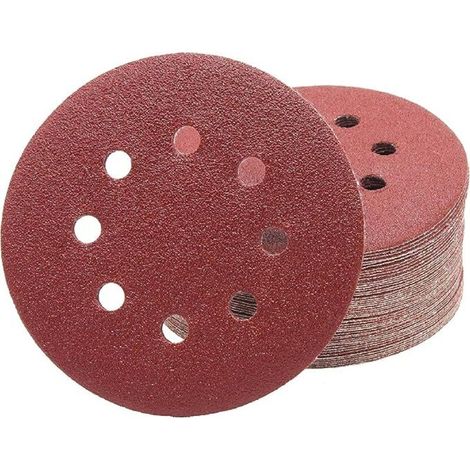 Disques De Ponçage Papier Abrasifs 125mm Ponceuse À Grains 120 – 100 Disques 8 Trous (1/3)