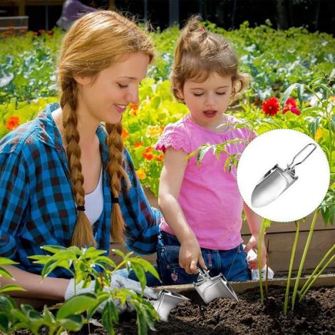Mini Pelle - Acier Inoxydable - Pliable - Portable - Pour Jardinage Et Plein Air - 1 Pièce (1/4)