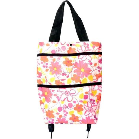 Sac de courses pliable, sac à roulettes portable, sac à tirer, sac télescopique à roulettes pour supermarché (1/4)