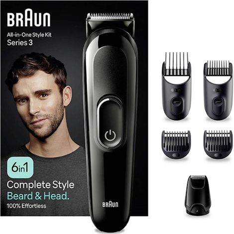 Braun Braun All-in-One Style Kit MGK3420 Bart/ Tondeuse à barbe, Tondeuse à cheveux noir