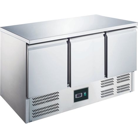 Table réfrigérée - 3 portes - Inox - Professionnel - Saro