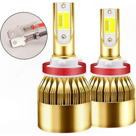 Paar ultrahelle 3000K 6000K LED-Autoscheinwerfer, wasserdichte H4 H7 H11 H1 9003 Abblendlichtlampen, leistungsstarke HB3 HB2 Nebelscheinwerfer, HB4 Einzelscheinwerfer, kompatibel mit 9005 9006, Hochle (1/4)