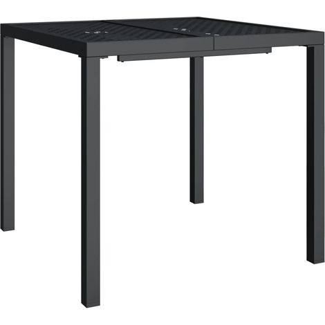 Table de jardin Table d'extérieur anthracite 80x80x72 cm acier (1/5)