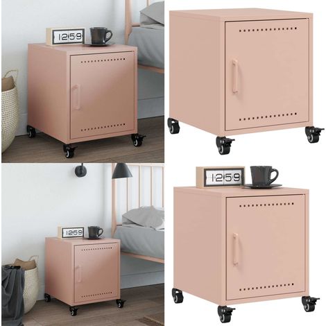 Nachttisch Rosa 36x38,5x43,5 cm Stahl - Nachtisch - Rosa Nachttisch - Schreibtischlampe - Wohnzimmer Deko - Betttisch - Home & Living (1/5)