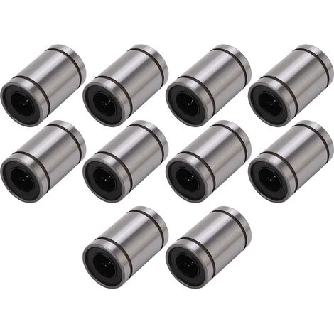 10 Pièces LM10LUU Roulements Linéaires Acier Allié pour Imprimante 3D Machine de Gravure CNC (1/5)