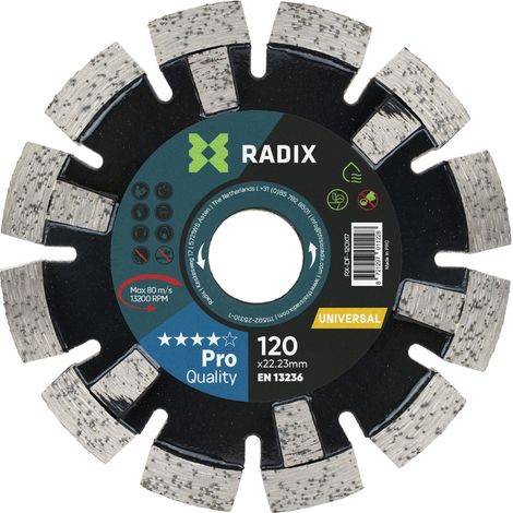 Disque diamant pour rainureuse - Radix - 120 x 17 x 22.23 mm (1/3)