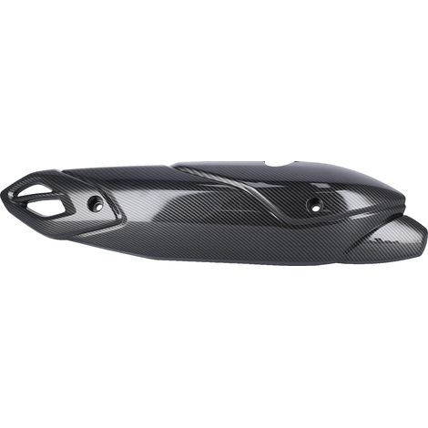 Protège-pot d'échappement moto en fibre de carbone, remplacement pour NMAX155 NMAX125 2020-2021, cache thermique style carbone, accessoire résistant à la chaleur (1/5)