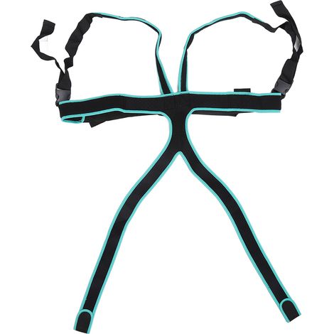 Ceinture de sécurité pour fauteuil roulant, modèle gilet confortable, sangles d'épaules réglables pour personnes âgées et patients. (1/5)