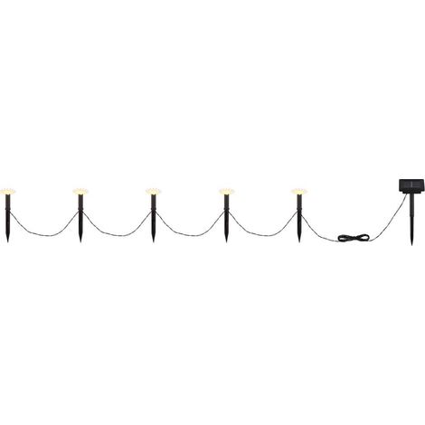 LED Solar Lichterkette Garten Außenleuchte Dekolicht schwarz  Akku H 17,5 cm